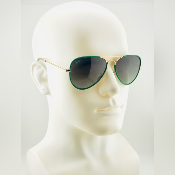 Ray-Ban Accessories - Ray-Ban Aviator Full Color Sunglasses RB3025JM Gold Green Frame Gradient Lenses